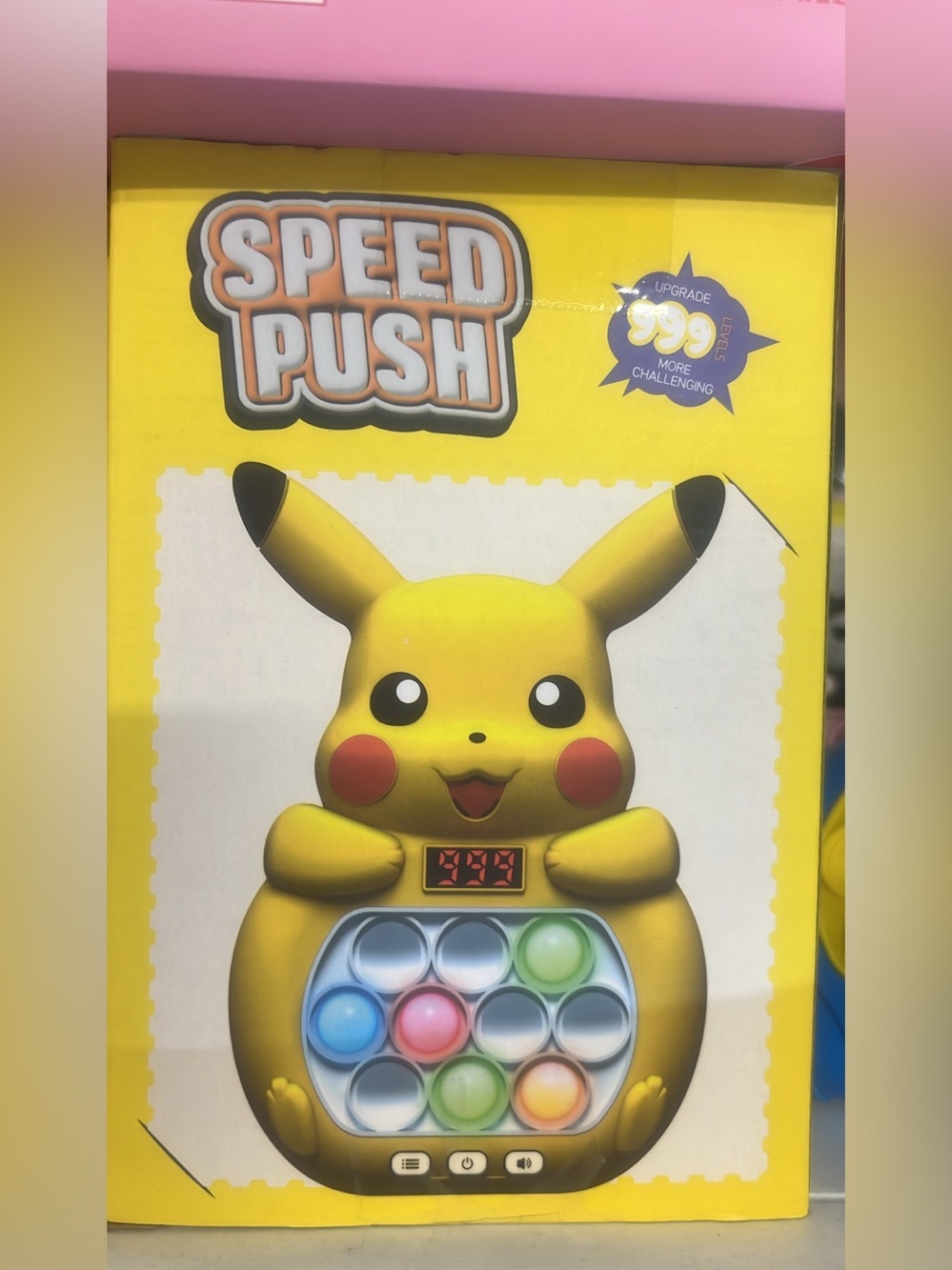 Bubble Popper Toy - Yellow Pikachu-Style Plush